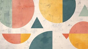 几何图形构成的多彩背景