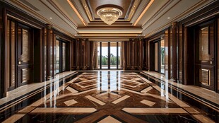 豪华大气的高端走廊空间