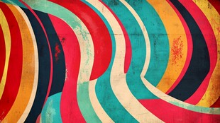 多彩波浪纹理背景图案