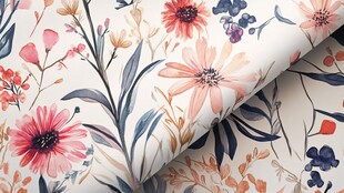 花卉图案包装纸