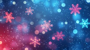 梦幻雪花背景图
