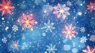 梦幻雪花背景图