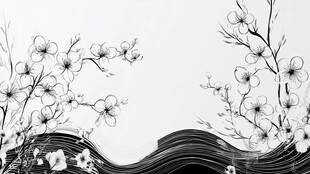 水墨梅花图 雅致中式风