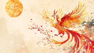 凤凰浴火图 祥瑞展风姿