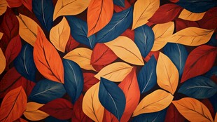 斑斓秋叶背景纹理图案