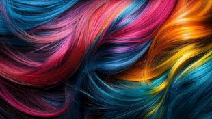 五彩斑斓飘逸发丝