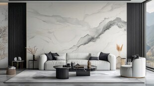 新中式山水风客厅优雅场景