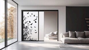 简约客厅中的飞鸟移门设计