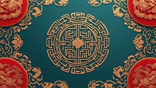 中式古典花纹背景图案