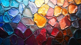 彩色玻璃马赛克绚丽图案