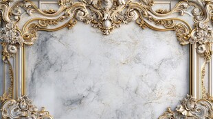 奢华金框大理石背景图