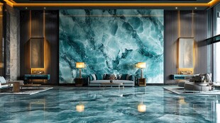 奢华现代风大理石客厅空间