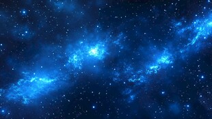 梦幻蓝色星空宇宙景象
