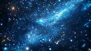 梦幻蓝色星空宇宙景象