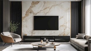 现代简约风客厅电视背景墙