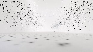 黑白粒子散射抽象背景图