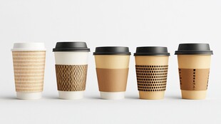 多款纸质咖啡杯展示