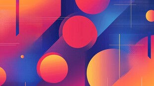 炫彩几何抽象背景图案