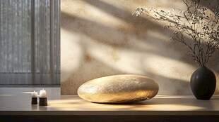 窗边禅意摆件营造静谧氛围