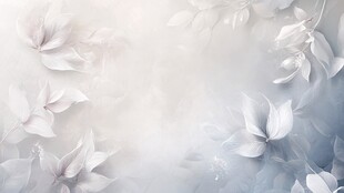 梦幻白色花卉背景图