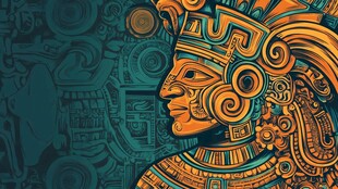 玛雅首领形象 神秘艺术风格