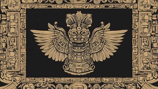 神秘玛雅风格神兽图腾