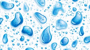蓝色晶莹水滴背景图案