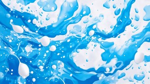 蓝色液体水花动感画面