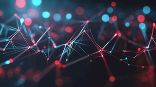 绚丽科技线条网络背景图