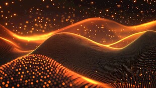 炫彩动感的粒子波浪背景