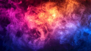 梦幻多彩烟雾背景画面