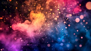 梦幻炫彩烟雾背景画面