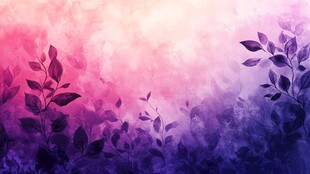 梦幻紫粉花卉背景图