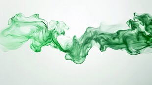 绿色烟雾舞动特效画面