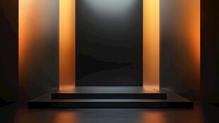 黑暗中闪耀的神秘光影舞台