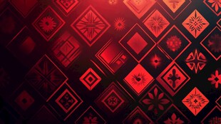 红色几何图案背景纹理