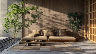 日式庭院休闲角落设计