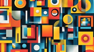 多彩几何图案艺术背景