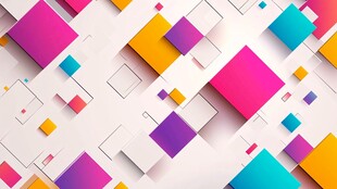 多彩立体方块几何背景图