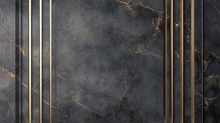 深色大理石配金色线条背景