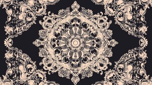 复古曼陀罗花纹图案背景