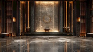 豪华中式大堂室内空间设计