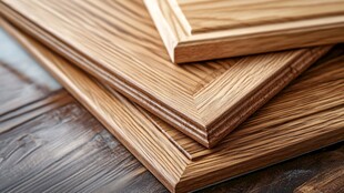 堆叠的精美木质板材