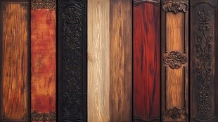 多样木纹雕花板材展示