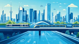 城市交通与现代建筑景观