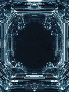 未来科技感机械结构背景