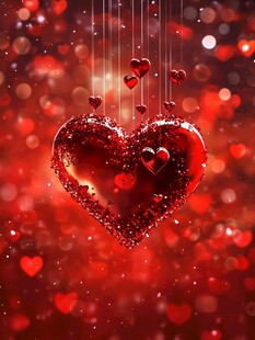 浪漫红心 梦幻爱心飘飞