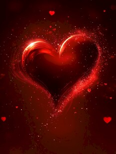浪漫红心闪耀背景图