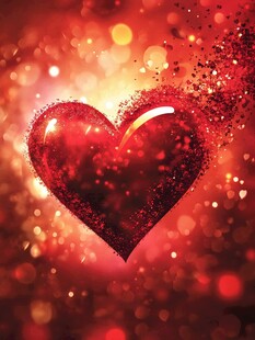 闪耀红心背景图