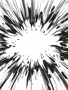 黑白放射状爆炸效果图案